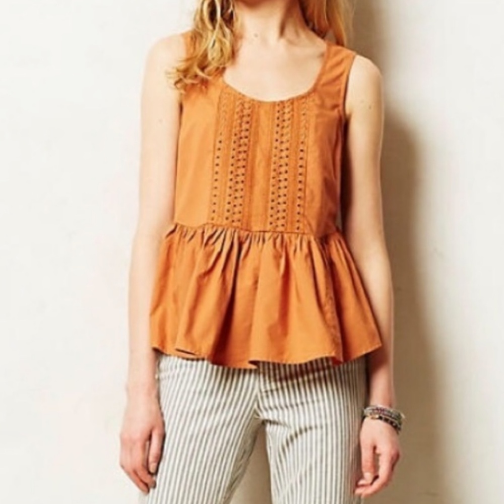 Vanessa Virginia Ruffled Eyelet Peplum